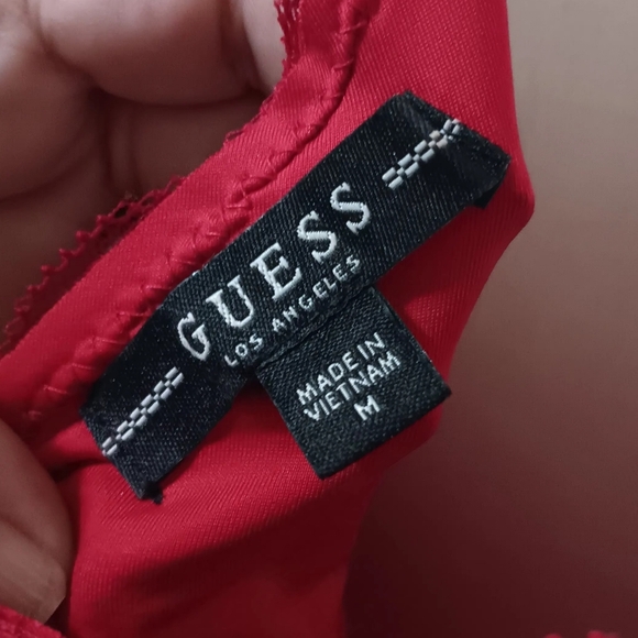 Guess Vibrant Red Lace Dress - Picture 6 of 10